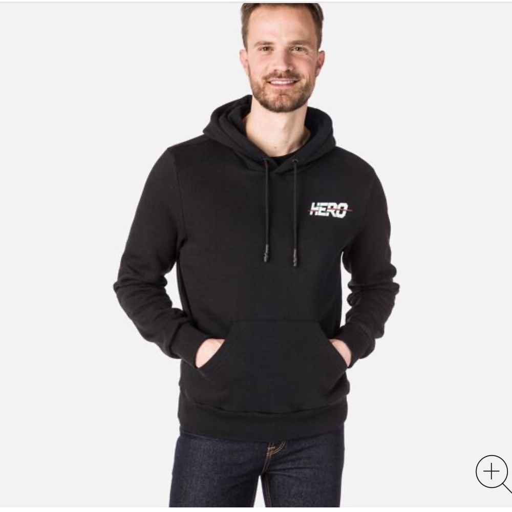 Rossignol MEN'S HERO LOGO SWEATSHIRT in Black Size Medium EUC
